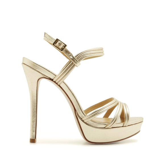 Schutz Bogga Sandal Heel in Platina, Similar to Kaila Heel - Picture 1 of 8